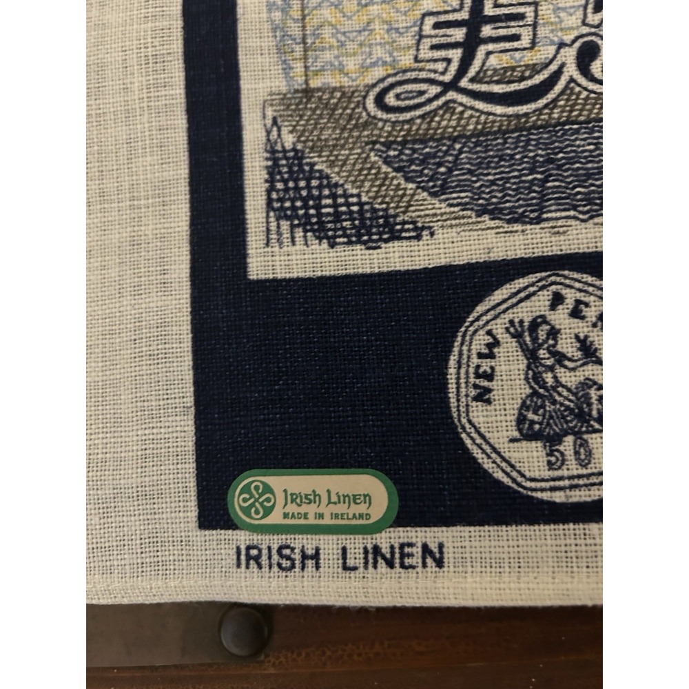 Vintage Ulster Irish Linen Tea Towel Bank of Britain- NWOT - Picture 3 of 6